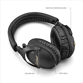 marshall monitorⅢ A.N.C Marshall Monitor III ANC Casque Bluetooth sans fil avec